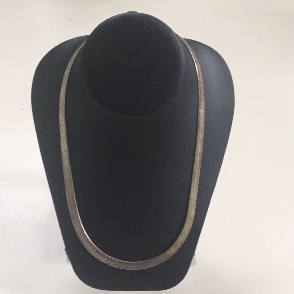 Silver Herringbone Necklace